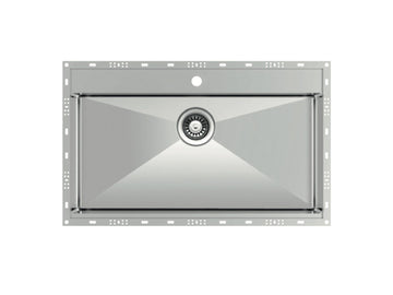 37-3/8 inch Flush Mount XL Single Bowl Kitchen Sink - Modena TZ M927 - Sink Depot